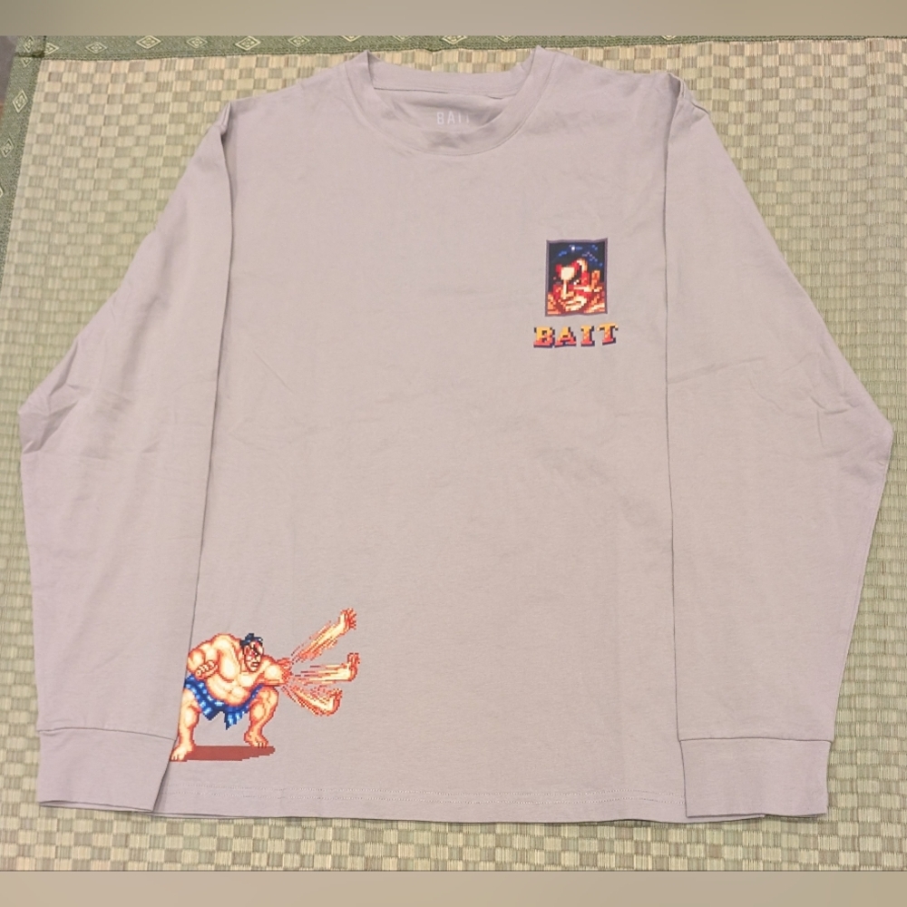 BAIT x Street Fighter Choose Your Fighter E Honda Long Sleeve T-shirt Size Small